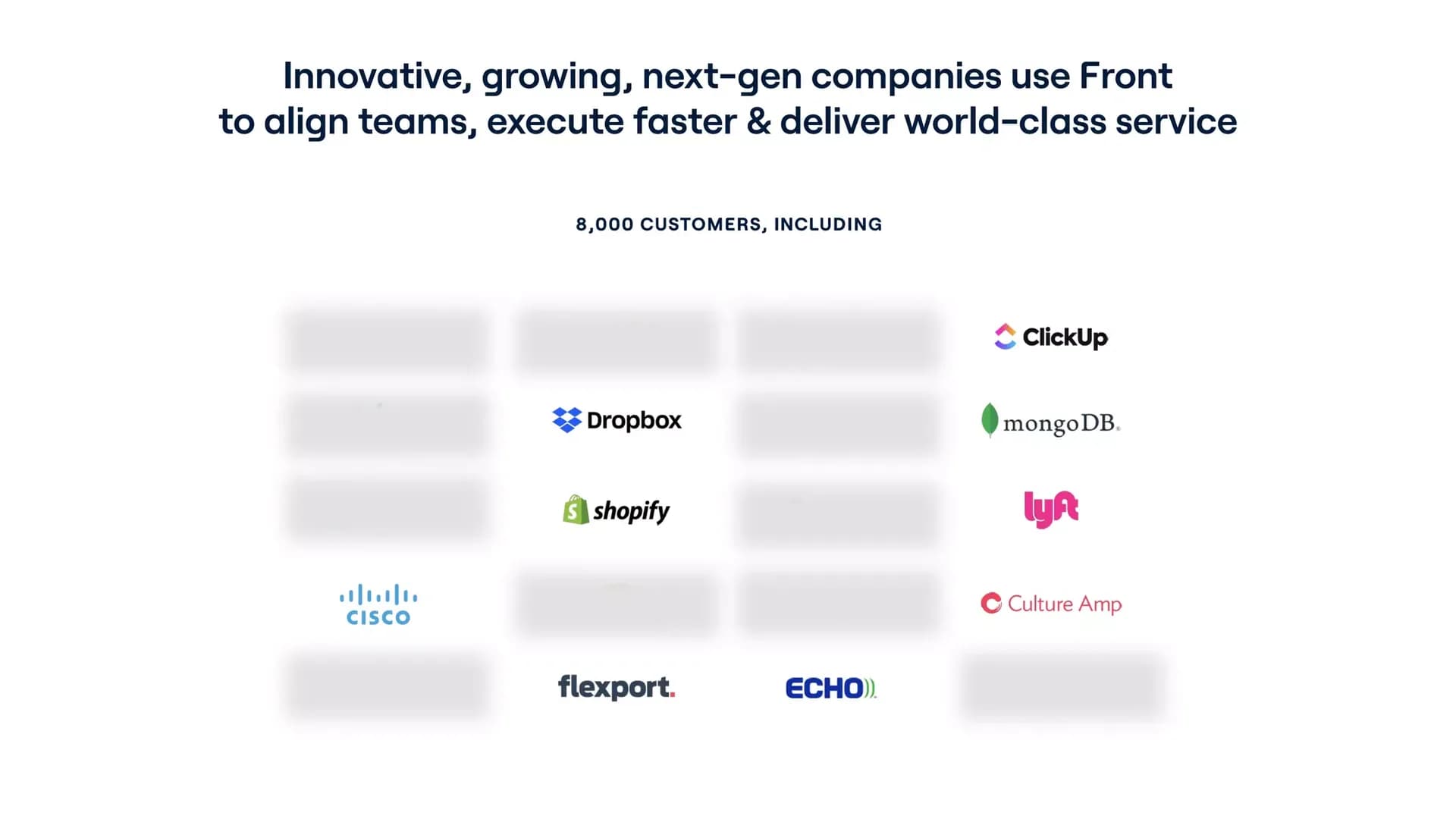 Slide 3: Customers using Front