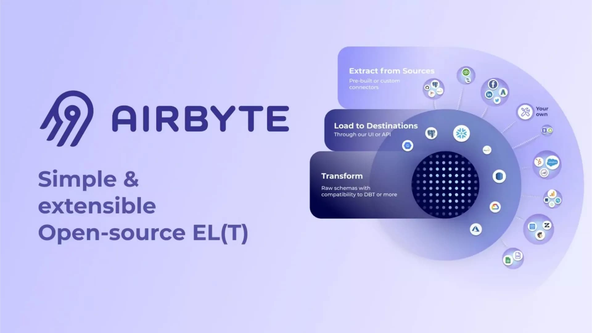 Airbyte: simple and extensible open-source EL(T) slide