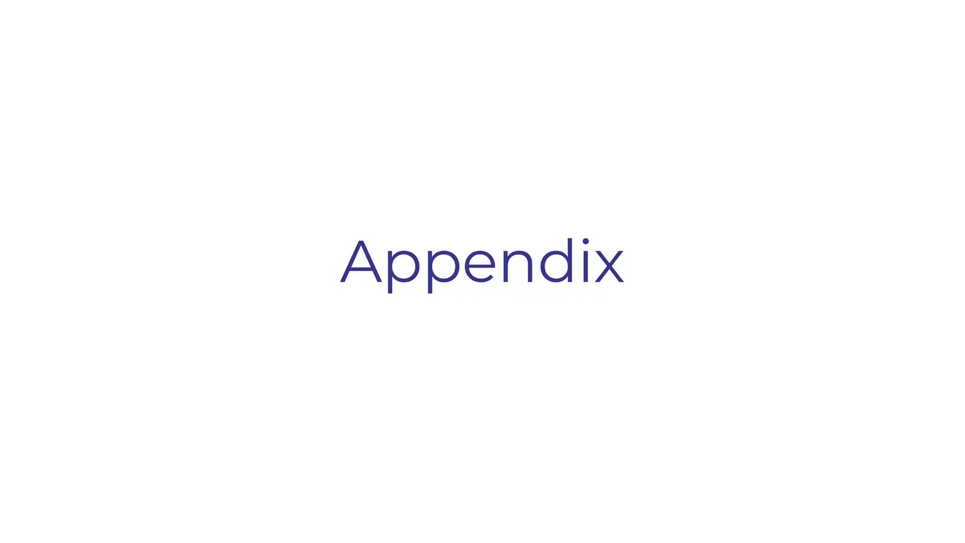 Appendix divider slide