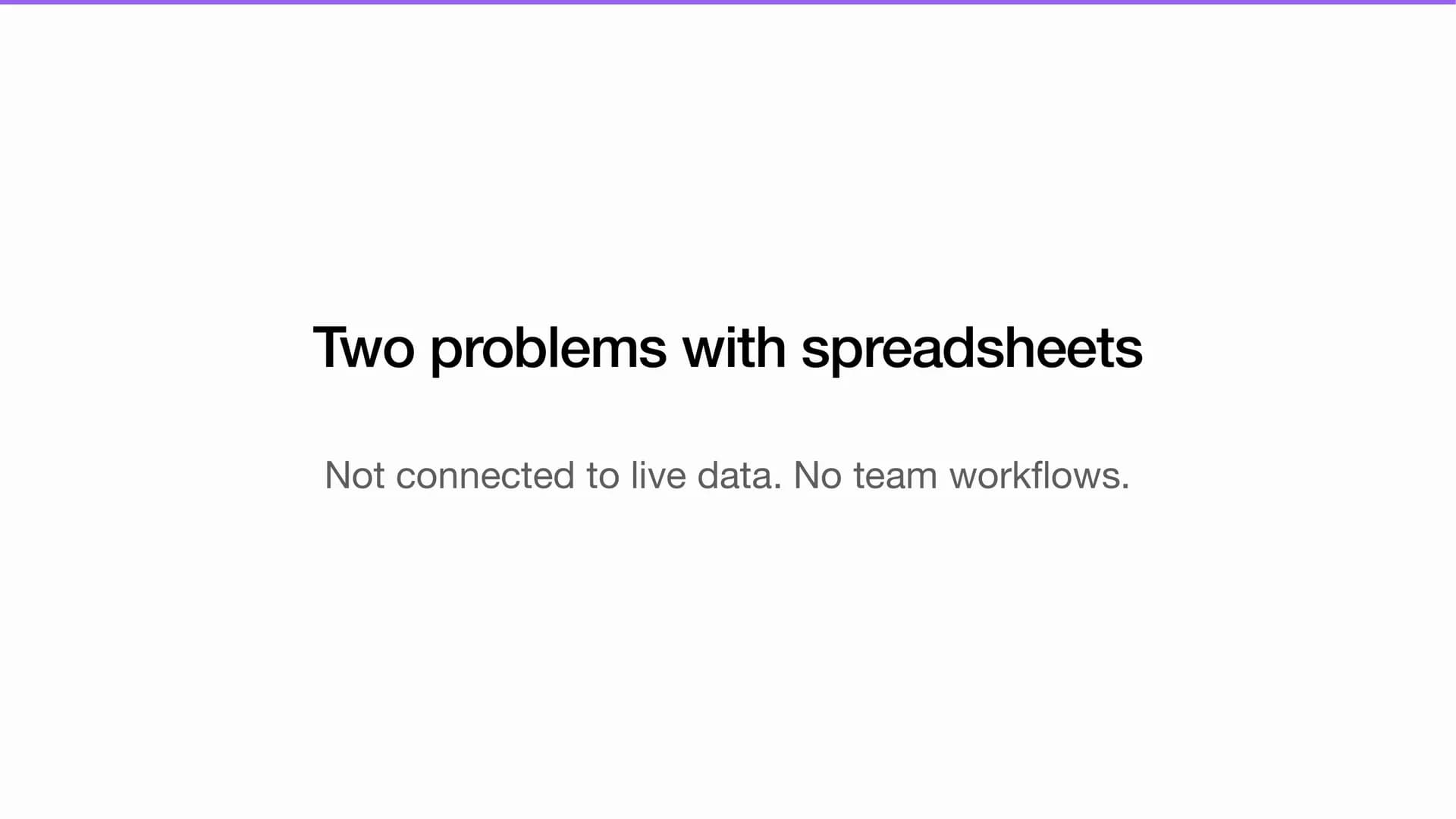 Two problems with spreadsheets slide