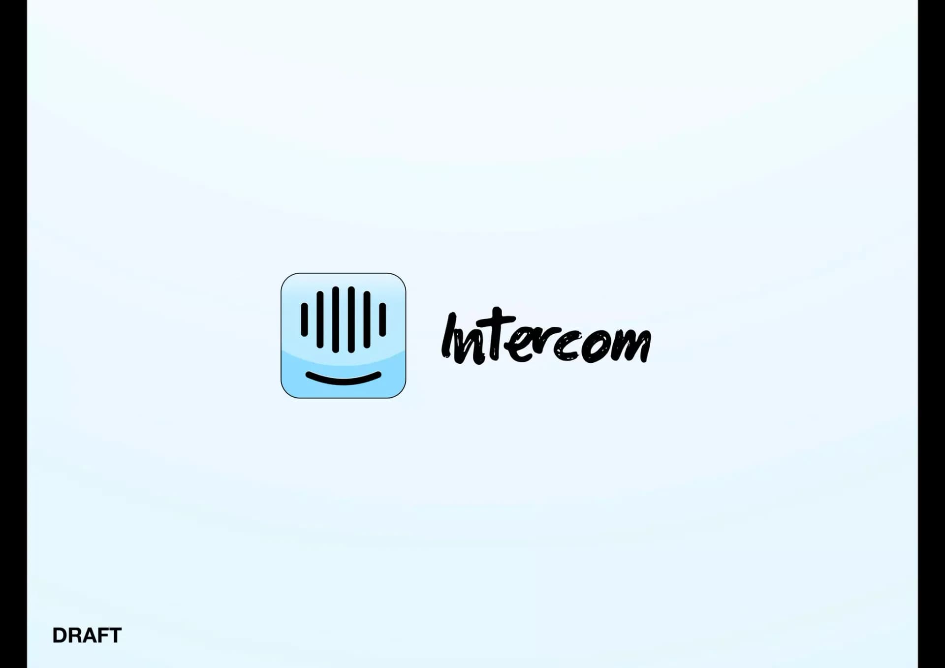 Slide 1: Intercom cover slide (marked DRAFT)