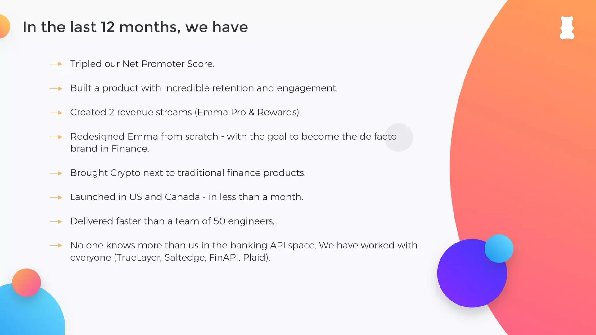 Slide 17: What we shipped in the last 12 months