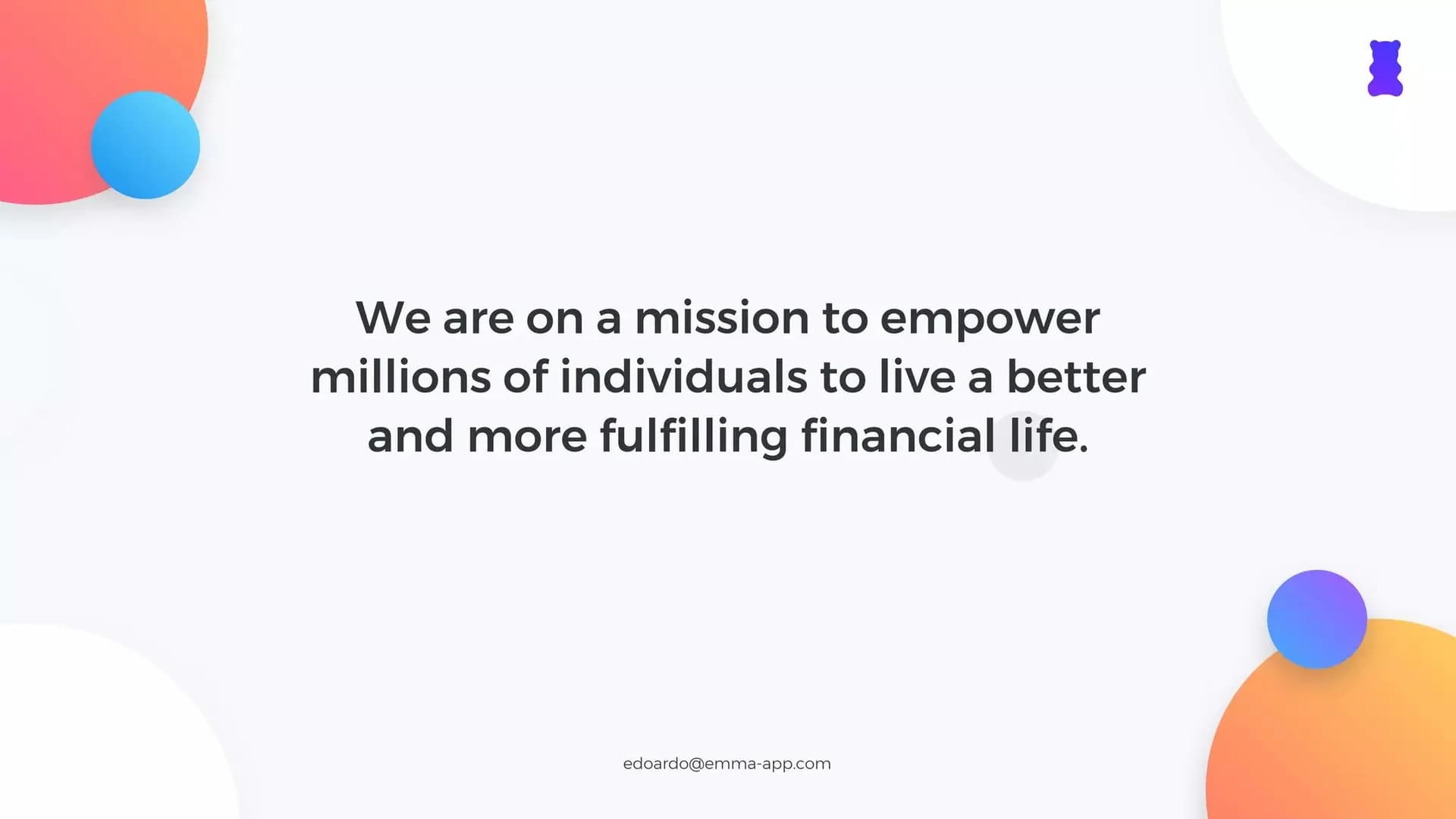 Slide 20: Our mission