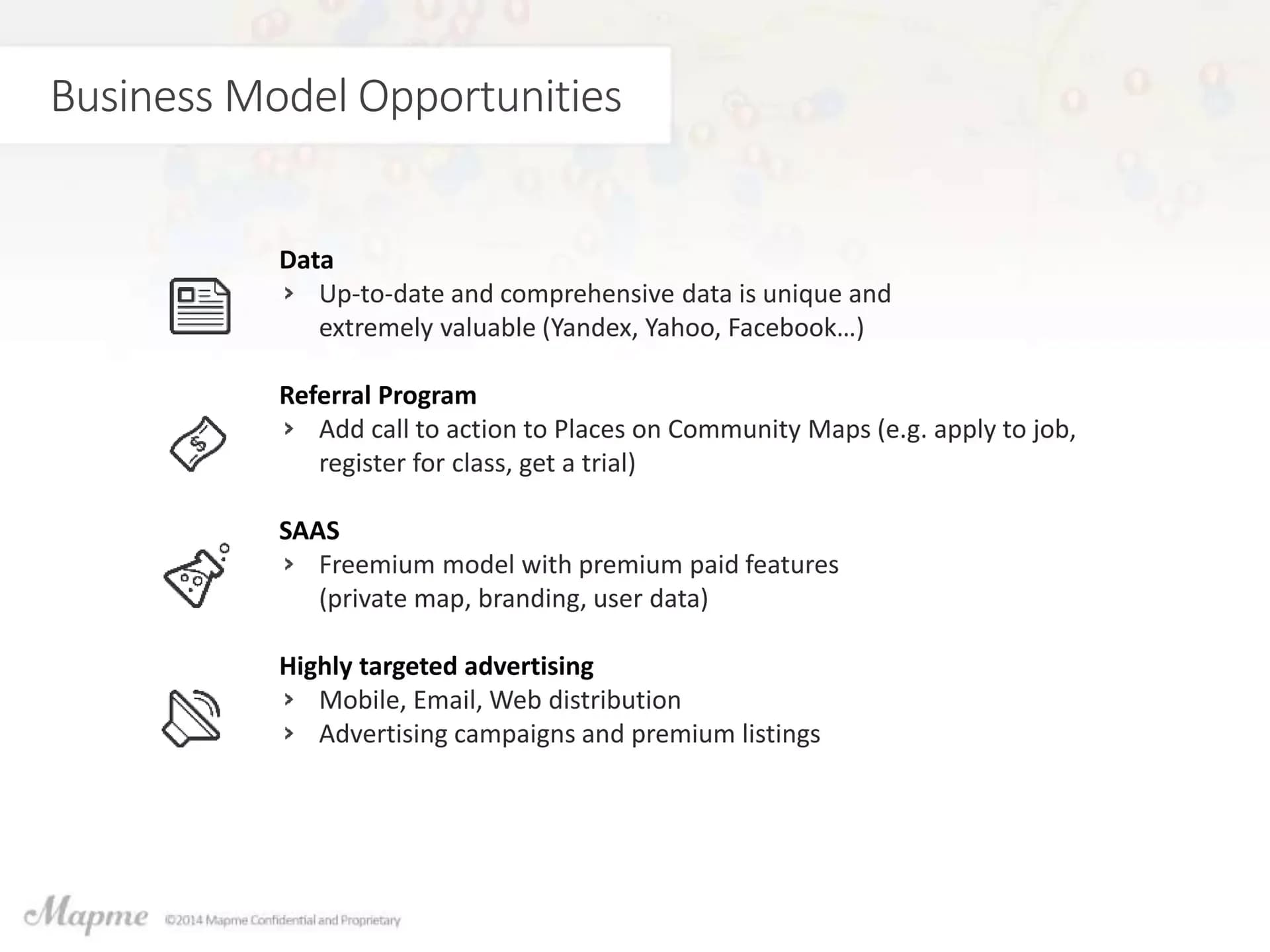 Slide 11: Four ways the map makes money