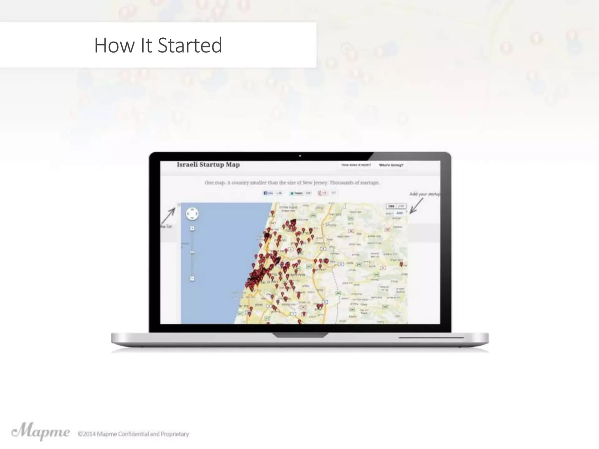 Slide 2: How it started: the Israel Startup Map
