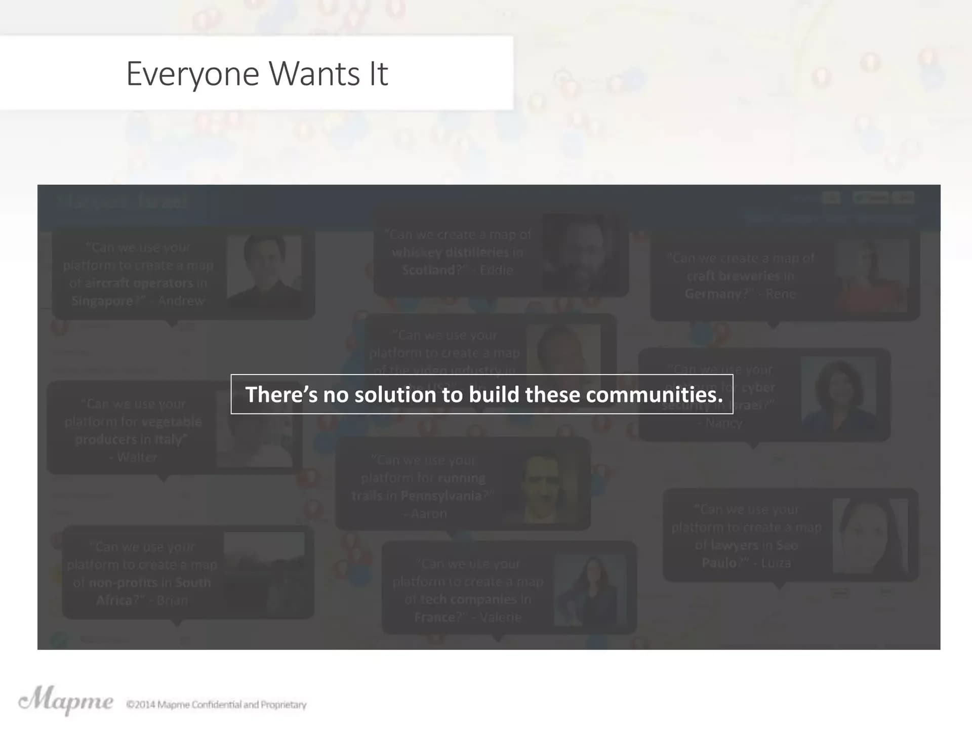 Slide 4: Everyone wants one, and there is no tool to build it